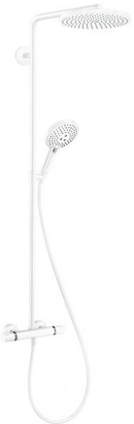 Hansgrohe Raindance Душевая стойка с термостатом 1jet (верхний душ 240мм, ручной душ с держателем), цвет: белый матовый