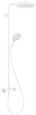 Hansgrohe Raindance Душевая стойка с термостатом 1jet (верхний душ 240мм, ручной душ с держателем), цвет: белый матовый