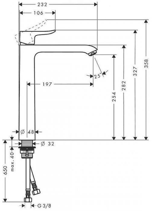 Смеситель для раковины Hansgrohe Metris 31184000 Хром