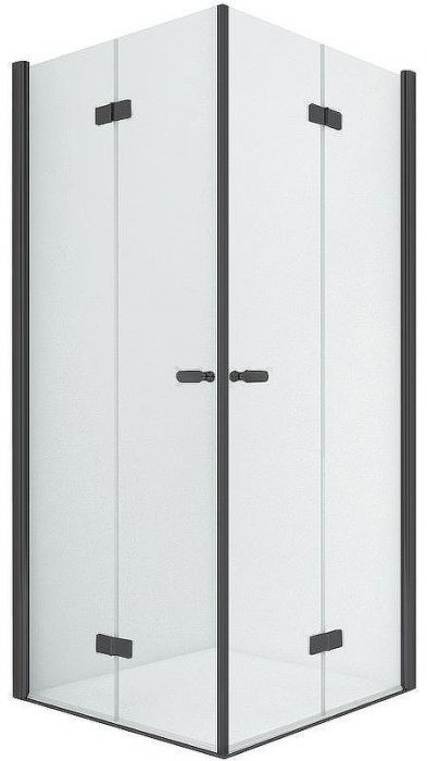 Душевой уголок New Trendy New Soleo Black 100х70 D-0236A/D-0237A профиль Черный стекло прозрачное