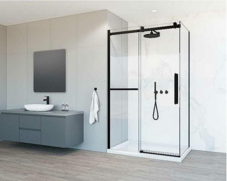 Душевой уголок Vincea Como Soft 120x100 VSR-1CS1012CLB профиль Черный стекло прозрачное Душевой уголок Vincea Como Soft 120x100 VSR-1CS1012CLB профиль Черный стекло прозрачное