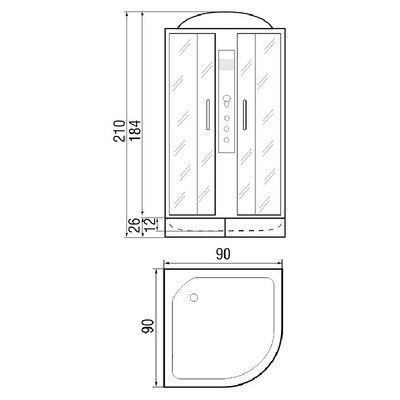Душевая кабина River Desna 90/26 MT Душевая кабина River Desna 90/26 MT