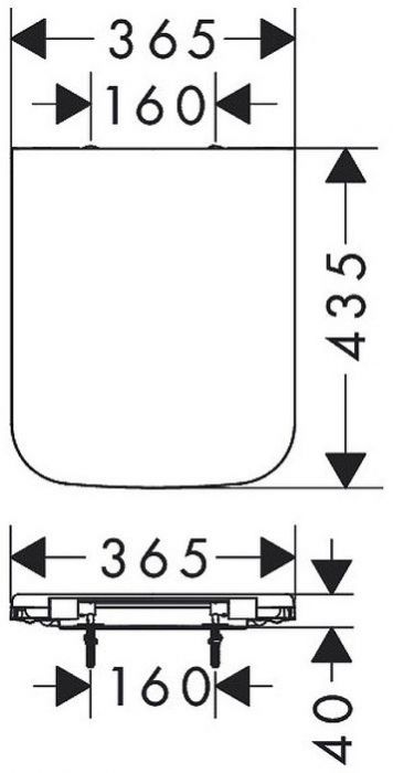 Hansgrohe CreekTide Q Сиденье для унитаза, без микролифта, с верхним креплением, цвет: белый