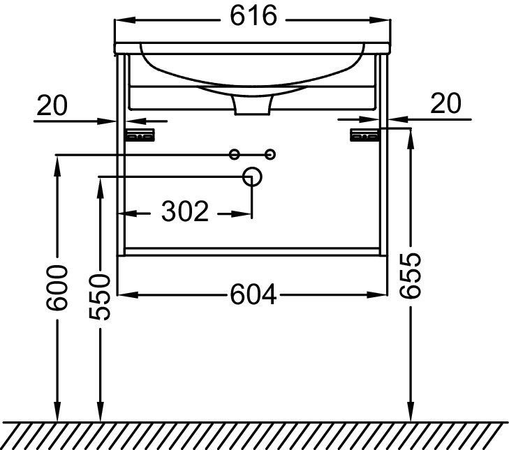Тумба под раковину 60 см Jacob Delafon Madeleine EB2052-J51