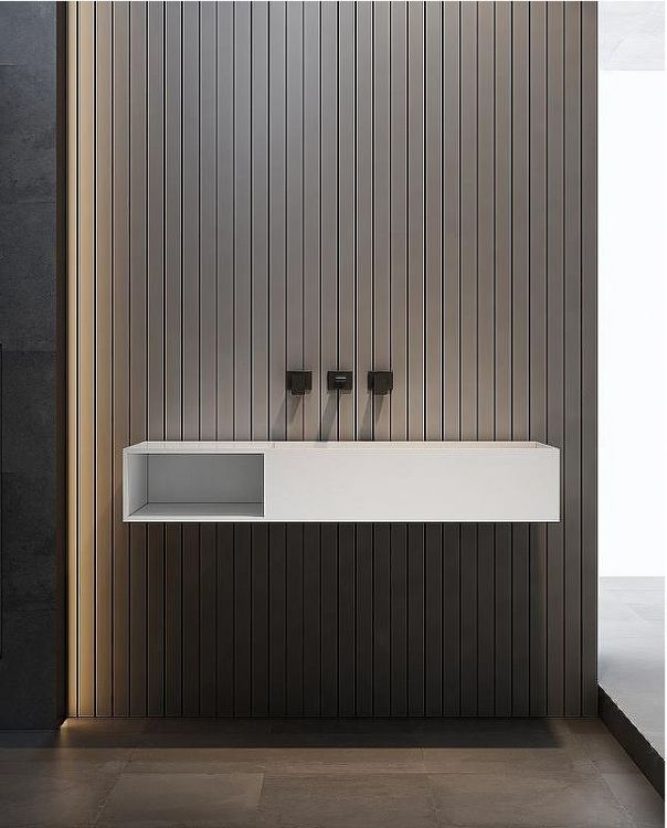 Раковина Abber Stein 100 L AS2640-1.0 L Белая матовая