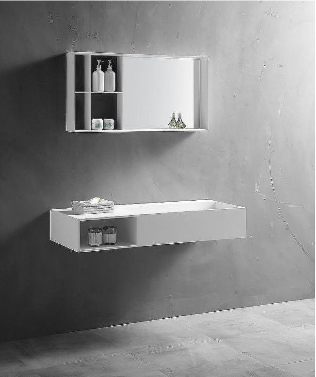 Раковина Abber Stein 100 L AS2640-1.0 L Белая матовая