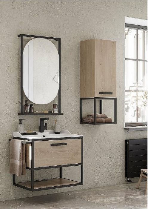 Тумба под раковину Aquaton Лофт Фабрик 65 1A242301LTDU0 подвесная Дуб эндгрейн