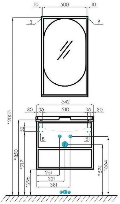 Тумба под раковину Aquaton Лофт Фабрик 65 1A242301LTDU0 подвесная Дуб эндгрейн