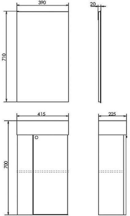Зеркало Comforty Асти 40 00-00012834 Белое