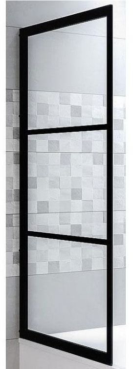 Шторка на ванну Riho Grid GB501 80 G004046121 (GBB5080001) L профиль Черный стекло прозрачное