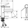 Hansgrohe Finoris Смеситель для раковины, на 1 отв., с донным клапаном, цвет: хром