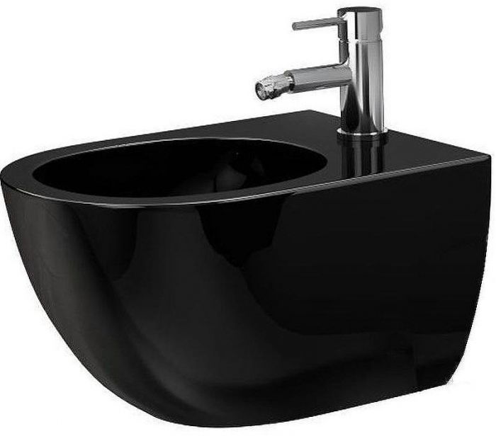 Биде CeramaLux 2197-18 подвесное Черное глянцевое