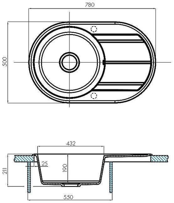 Кухонная мойка Aquaton Амира 78 1A712932AI290 Шампань Кухонная мойка Aquaton Амира 78 1A712932AI290 Шампань