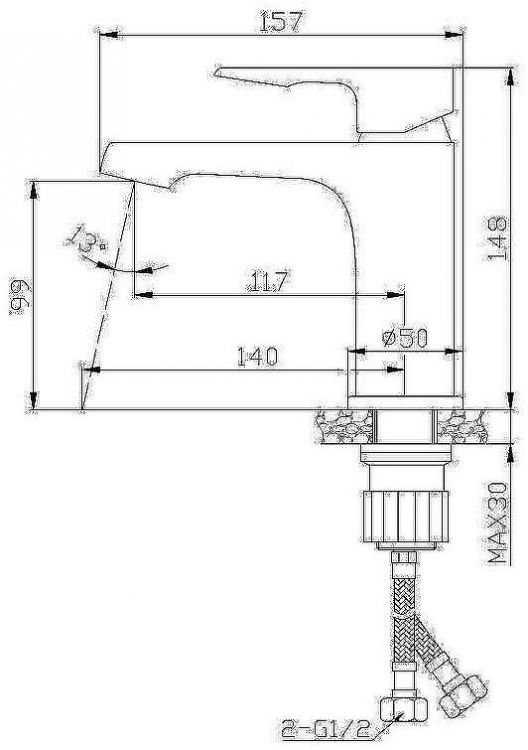 Смеситель для раковины ESKO Doha DH26 Хром