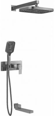 Душевая система Rose R10T R1035T Оружейная сталь