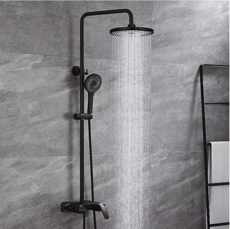 Душевая система Rose R11H R1136H Черная матовая