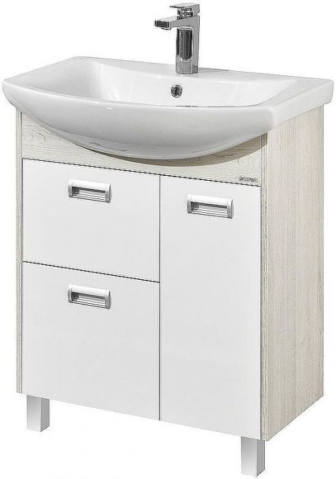 Тумба под раковину Aquaton Бекка PRO 70 1A208701BAC20 Белый Дуб сомерсет