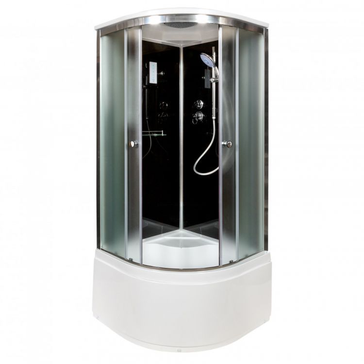 Душевая кабина Deto B90S+ эл. BLACK 90x90x220 Душевая кабина Deto B90S+ эл. BLACK 90x90x220