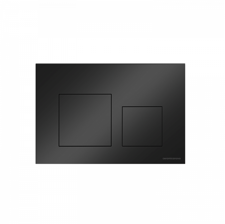 Система инсталляции для унитазов CERAMICANOVA Balance с кнопкой смыва Square, цвет черный матовый, с креплениями, CN121002MB
