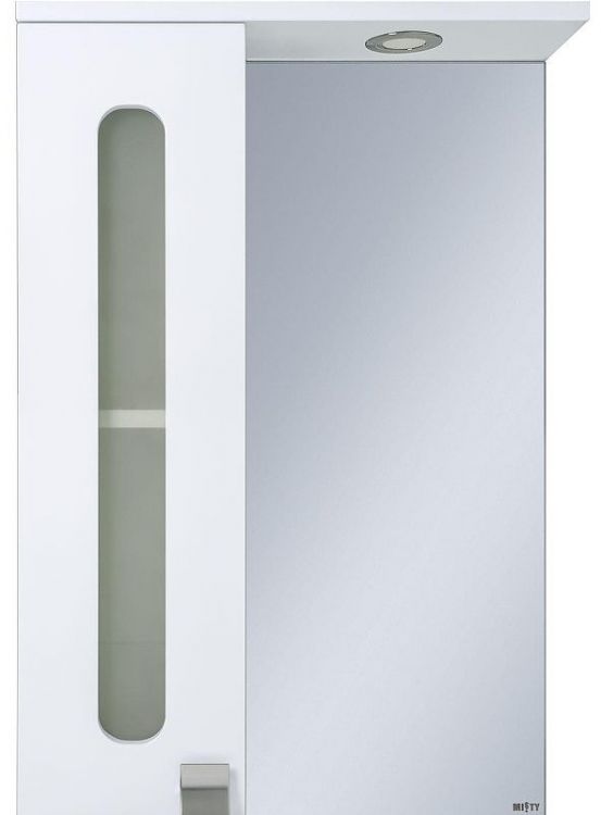 Зеркало со шкафом Misty Урал 50 L Э-Ура-04050-021Л с подсветкой Белое Зеркало со шкафом Misty Урал 50 L Э-Ура-04050-021Л с подсветкой Белое