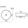 Умывальник CERAMICANOVA Element чаша накладная круглая  390 мм (цвет Чёрный Матовый) CN6022MB