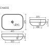 Умывальник CERAMICANOVA Element чаша накладная прямоугольная CN6055