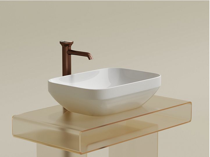 Умывальник CERAMICANOVA Element чаша накладная прямоугольная CN6055