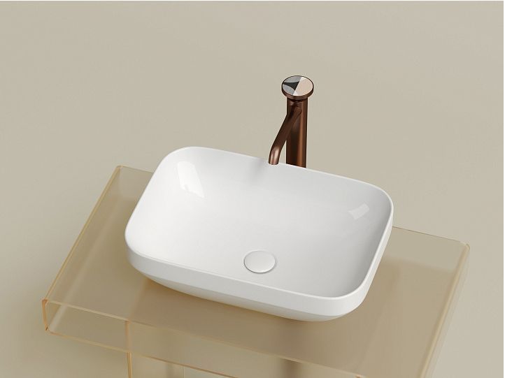 Умывальник CERAMICANOVA Element чаша накладная прямоугольная CN6055