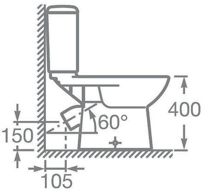 Унитаз компакт Roca Access 34P23900Y с бачком и сиденьем Микролифт