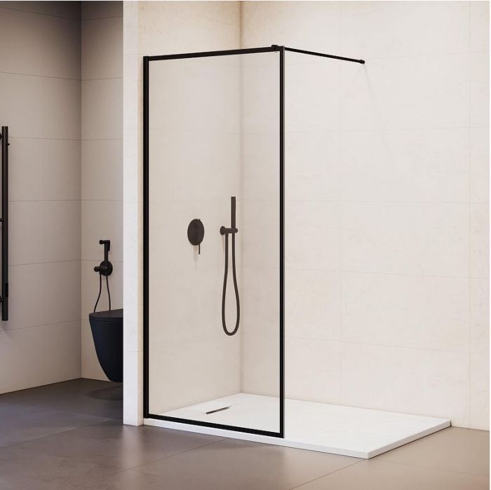 Душевая перегородка RGW Walk In WA-012B 120 35101212-84 профиль Черный стекло прозрачное