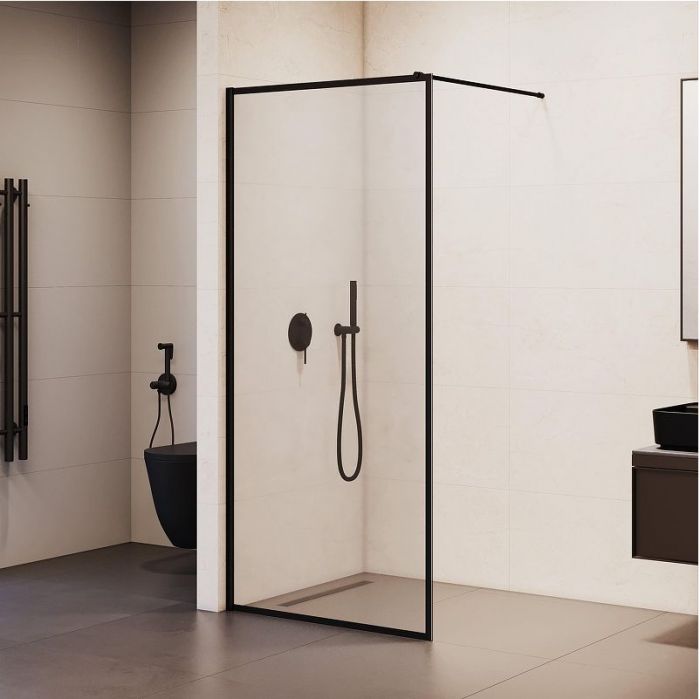 Душевая перегородка RGW Walk In WA-012B 120 35101212-84 профиль Черный стекло прозрачное