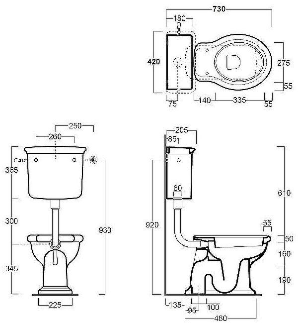 Унитаз Simas Lante LA01bi приставной без бачка и сиденья