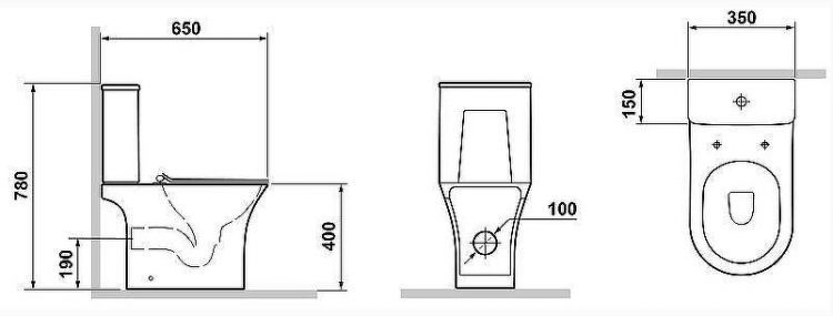 Унитаз компакт Laguraty 1217А с бачком и сиденьем Микролифт
