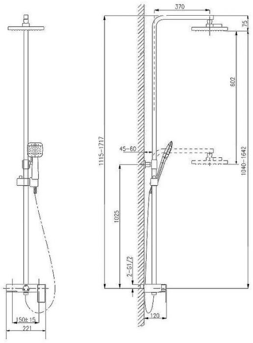 Душевая система Lemark Tropic LM7005C Хром