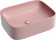 Умывальник чаша SANCOS Element накладная прямоугольная (цвет Розовый Матовый) 505x380x150мм, CN6052MP