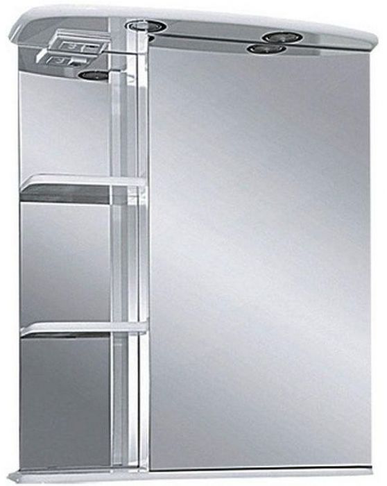 Зеркальный шкаф Misty Магнолия 60 R Э-Маг04060-01СвП с подсветкой Белое