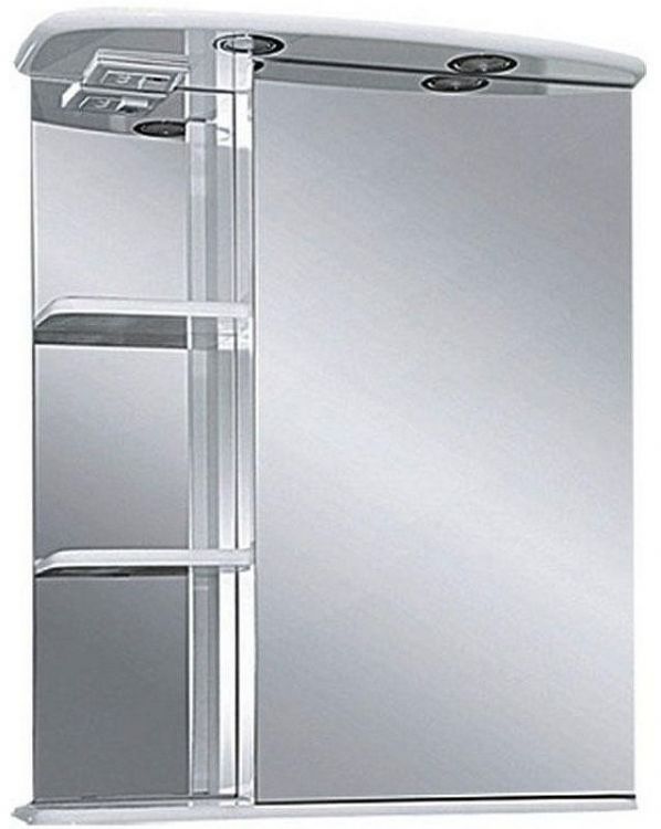 Зеркальный шкаф Misty Магнолия 60 R Э-Маг04060-01СвП с подсветкой Белое