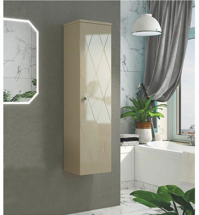 Шкаф пенал Comforty Кремона 40 00-00001219 подвесной Латте