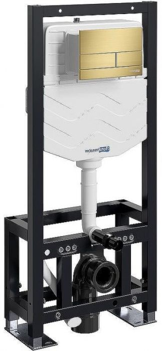 Инсталляция WasserKRAFT Dill 61TLT.010.ME.MG04 для унитаза с клавишей смыва Золото матовое