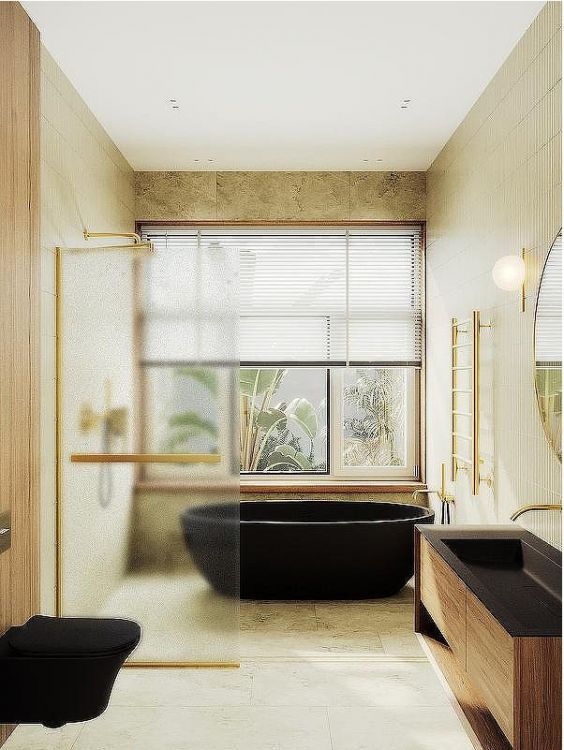 Душевая перегородка Maybah Glass MGD-737-3у 890x1950 в узком профиле Золото стекло сатиновое