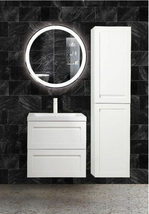 Шкаф пенал Art&Max AM-Platino-1500-2A-SO-BL подвесной Белый глянец