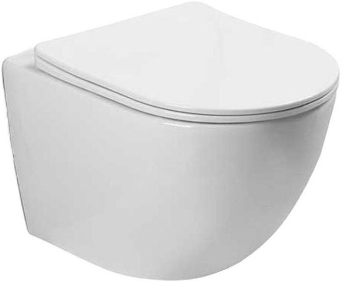 Комплект унитаза Vincea Globo VT1-14S с инсталляцией Tece Base 9400413 с сиденьем Микролифт и Белой клавишей смыва