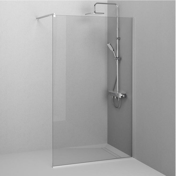 Душевая перегородка AM.PM Func 120 W84WI-120-F1-MTE профиль Хром матовый стекло прозрачное Душевая перегородка AM.PM Func 120 W84WI-120-F1-MTE профиль Хром матовый стекло прозрачное