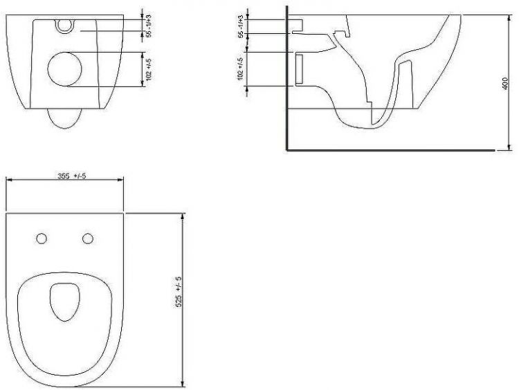 Унитаз beWash Bogen 88303270 подвесной Черный матовый с сиденьем Микролифт