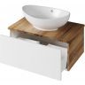 Тумба под раковину Misty Ива 70 П-Ива-01070-951Я подвесная Белая Дуб Вотан