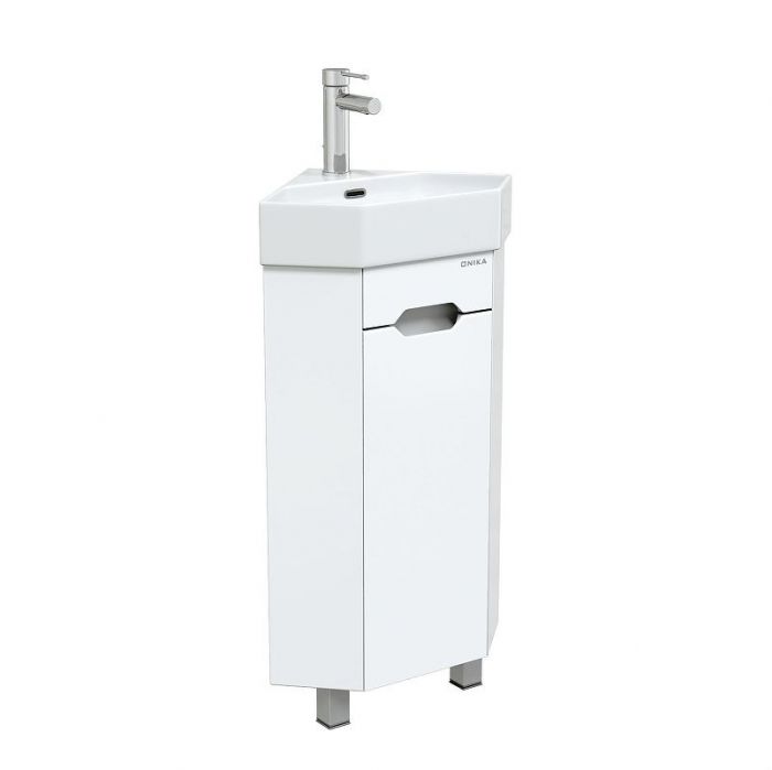 Тумба под раковину Onika Айленд 35 R 103501 угловая цвет Белый