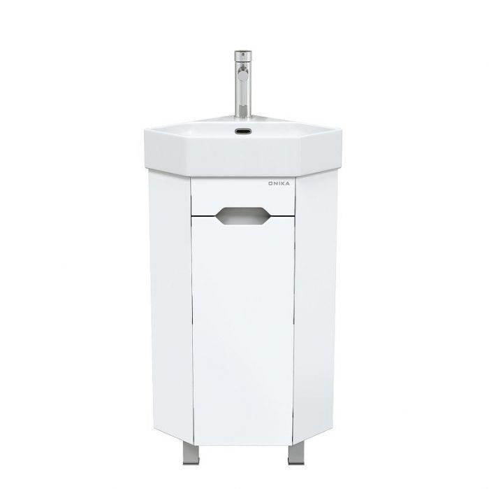 Тумба под раковину Onika Айленд 35 R 103501 угловая цвет Белый