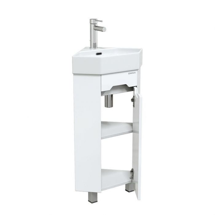 Тумба под раковину Onika Айленд 35 R 103501 угловая цвет Белый