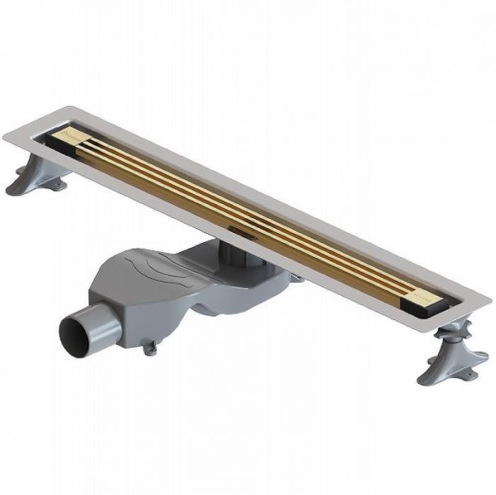 Душевой лоток Boheme B&T Infinity 60 981-60-G с решеткой Золото