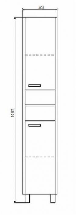 Шкаф пенал Comforty Марио 40 00-00005976 Дуб дымчатый